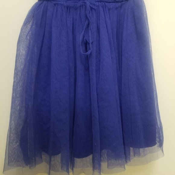 glittering deep blue girls dress, gorgeous! - Picture 3 of 8